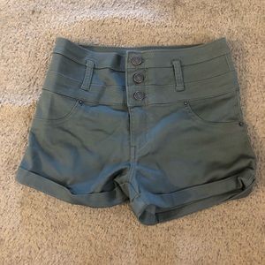 Size 4 high rise green shorts